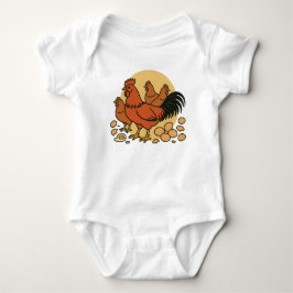 Hühnerliebhaber-Bodysuit  Baby Strampler
