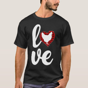 Hühnerliebhaber Buffalo Kariert Liebe Huhn Valenti T-Shirt