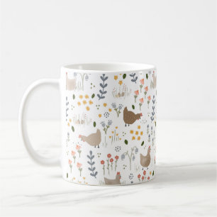Hühnerliebhaber Farmgirl Blumengeschenk Mama Kaffeetasse
