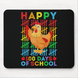 Hühnerliebhaber Lehrer Student glücklich 100 Tage Mousepad