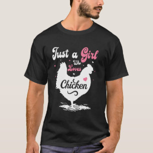 Hühnerliebhaber Mädchen Frauen Einfach Ein Mädchen T-Shirt