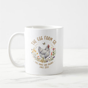 Hühnerliebhaber-Tasse Wasserfarbe Graue Henne Wild Kaffeetasse