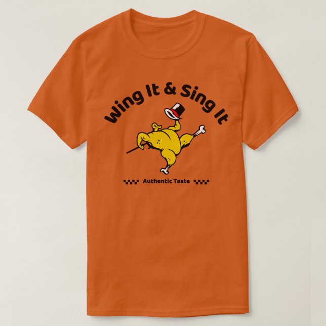 Hühnerliebhaber Wing It Sing It Funlove TShirt 3 (Design vorne)