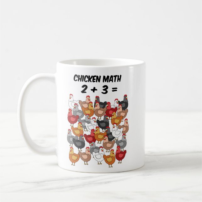 Hühnermathematik Kaffeetasse (Links)