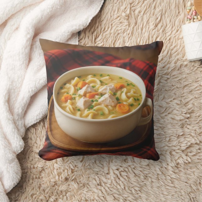 Hühnernoodle-Suppe Kissen (Decke)
