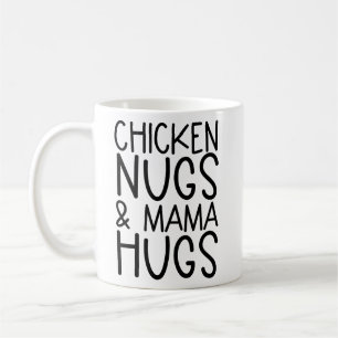 Hühnernugs und Mama-Hühner-Nuggets Kaffeetasse