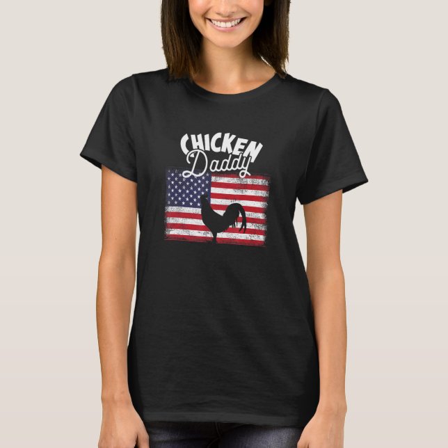 Hühnerpapa Bauernhuhn T-Shirt (Vorderseite)