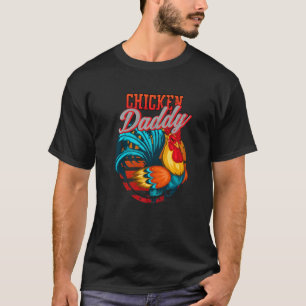 Hühnerpapa Hühner-Vater Bauer Retro Vatertag T-Shirt