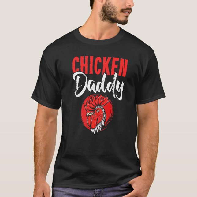 Hühnerpapa Hühnerbauer T-Shirt (Vorderseite)