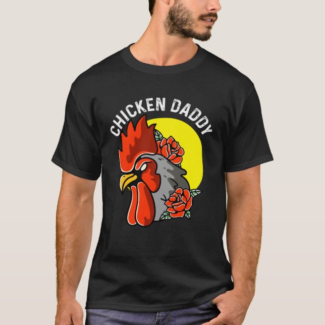 Hühnerpapa Hühnerfarmer T-Shirt (Vorderseite)