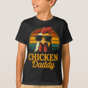 Hühnerpapa Vintage Geflügelzüchter Lustiger Vatert T-Shirt