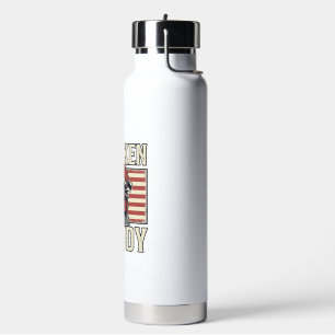 Hühnerpapa Vintage Hahn Patriotisch Trinkflasche