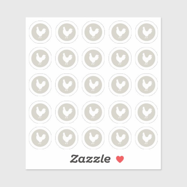 Hühnerpfropf Aufkleber (Blatt)