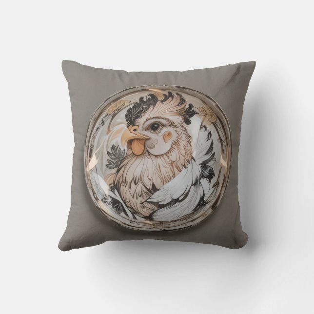 Hühnerpolster Kissen (Rückseite)