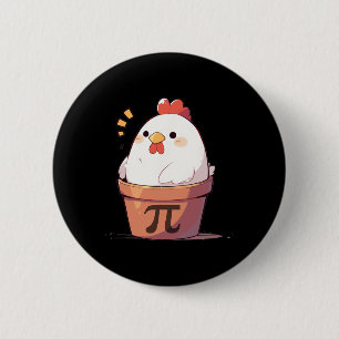 Hühnerpot Pi Day Männer Frauen Kinder Mathematikle Button