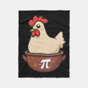 Hühnerpot Pi Funny Pie Day Cartoon Hühnerpot P Fleecedecke