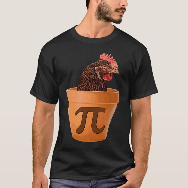 Hühnerpot Pi I Keine Sorge Rooster Kopf Farm Anim T-Shirt (Vorderseite)