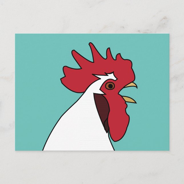 Hühnerrooster Postkarte (Vorderseite)