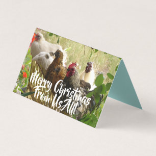 Hühnerroster aus unserem Weihnachtskarten-Set