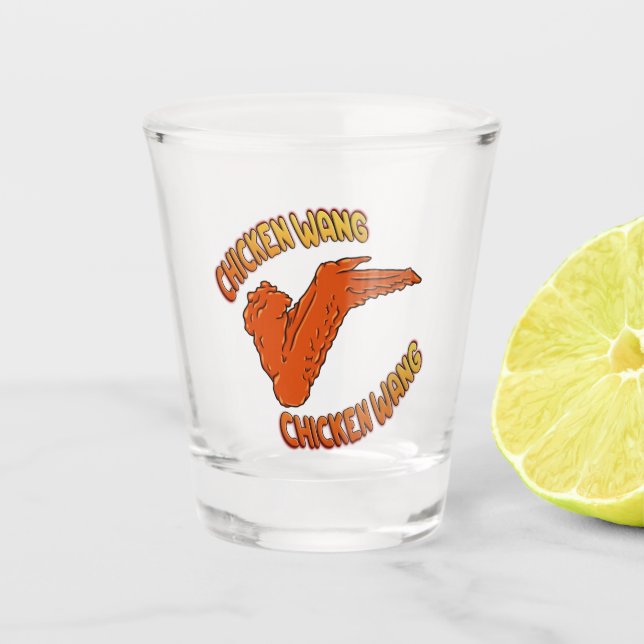 Hühnerschießglas Schnapsglas (Vorderseite)