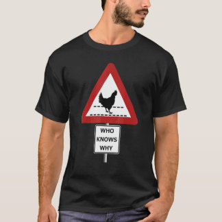 HÜHNERSCHLAGLOCH  WARUM WOHL  Schild T-Shirt