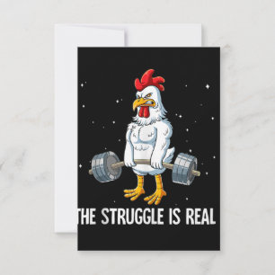 Hühnerschwingengewicht Training Der Kampf ist real Einladung