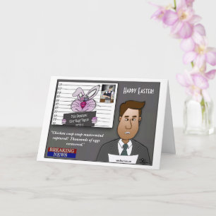 Hühnerstall-Coup-Meisterhirn gefaltete Karte