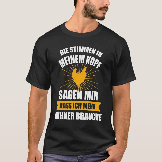 Hühnerstall Hühnerbauer Geflügel Henne T-Shirt (Vorderseite)