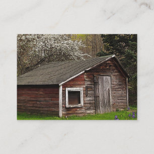 Hühnerstall im Frühjahr ATC Visitenkarte