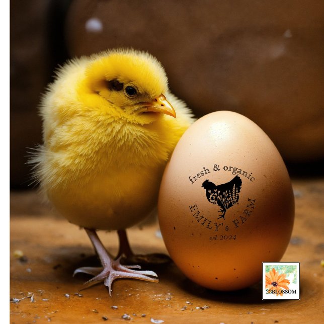 Hühnerstall personalisierter Name Gummistempel (Von Creator hochgeladen)