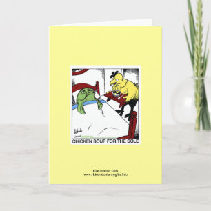 Hühnersuppe 4 Einziger Cartoon Grußkarte Karte