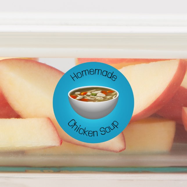 Hühnersuppe Etiketten (Befestigt)