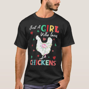 Hühnertier T-Shirt nur ein Mädchen, das Chi Liebe