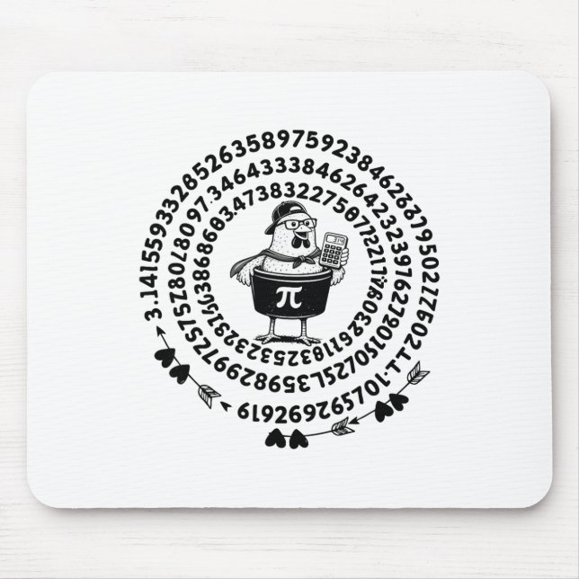 Hühnertopf Fassungsvermögen Rechner Mathelehrer Pi Mousepad (Vorne)