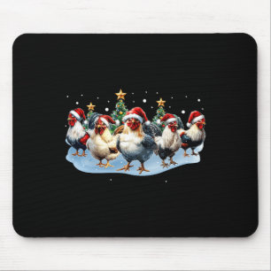 Hühnertrupp Farm Weihnachtslichter Santa Hut Lusti Mousepad