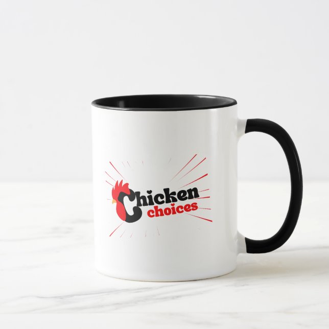 Hühnertypografie Tasse (Rechts)