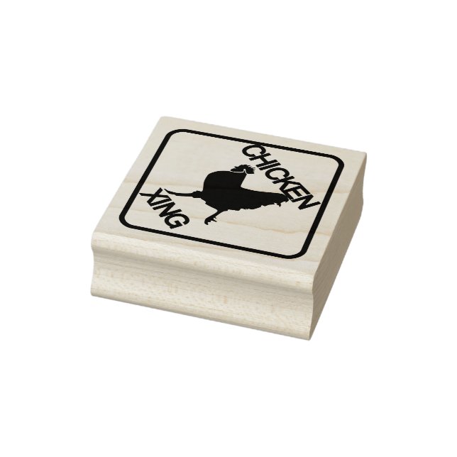 Hühnerüberquerungsstempel Gummistempel (Stempel)