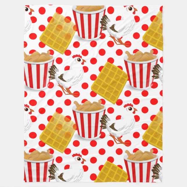 Hühnerwaffeldecke Fleecedecke (Vorderseite)