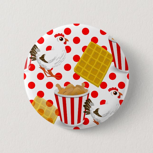 HühnerWaffeln Button (Vorderseite)