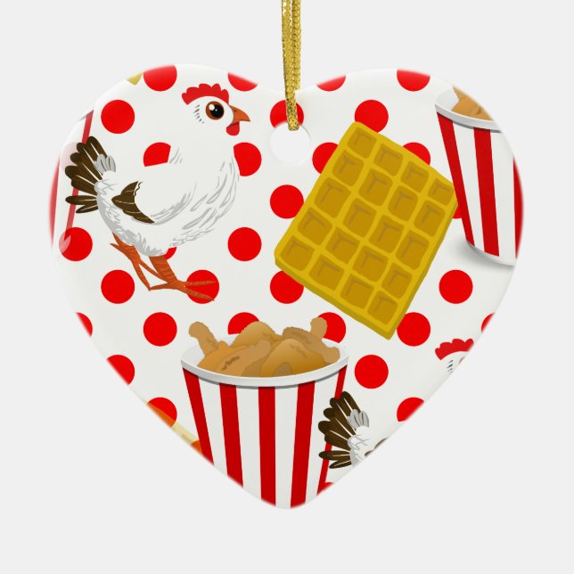 HühnerWaffeln Keramik Ornament (Vorne)