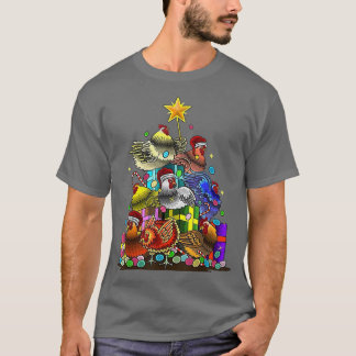 Hühnerweihfarm Hen Rooster Merry Chri T-Shirt