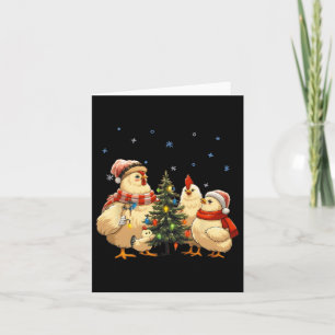 Hühnerweihscheinleuchten Bauernhof Funny Xmas Karte