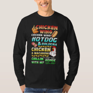 Hühnerwing Hot Dog und Bologna Viral Song Lyric T-Shirt