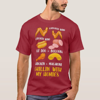 Hühnerwing Hühnchen Wing Hot Dog Bologna Vira T-Shirt