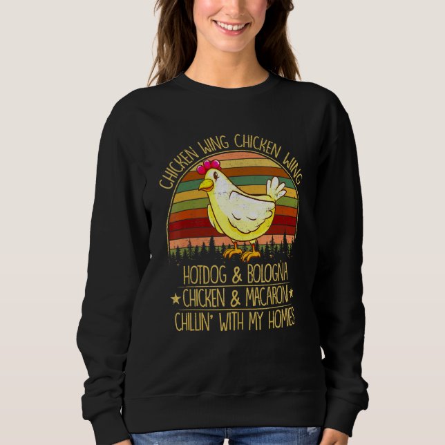 Hühnerwing Hühnchen Wing Hot Dog Bologna Virno So Sweatshirt (Vorderseite)