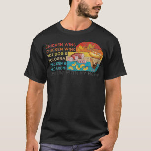 Hühnerwing Hühnchen Wing Hotdog und Bologna Männer T-Shirt