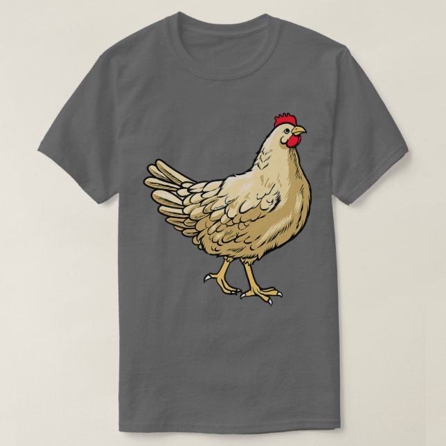 Hühnerzucht Hennenhähnchen-Bauer T-Shirt (Design vorne)