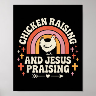 Hühnerzucht und Jesus Lob Poster