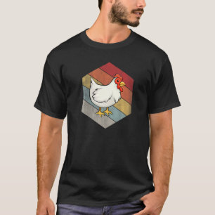 Hühnerzüchter Geometrisch Abgenutzt Vintage Retro T-Shirt