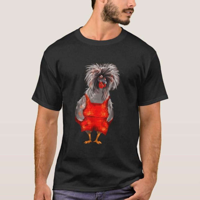 Hühnerzüchter Haubenhenne T-Shirt (Vorderseite)